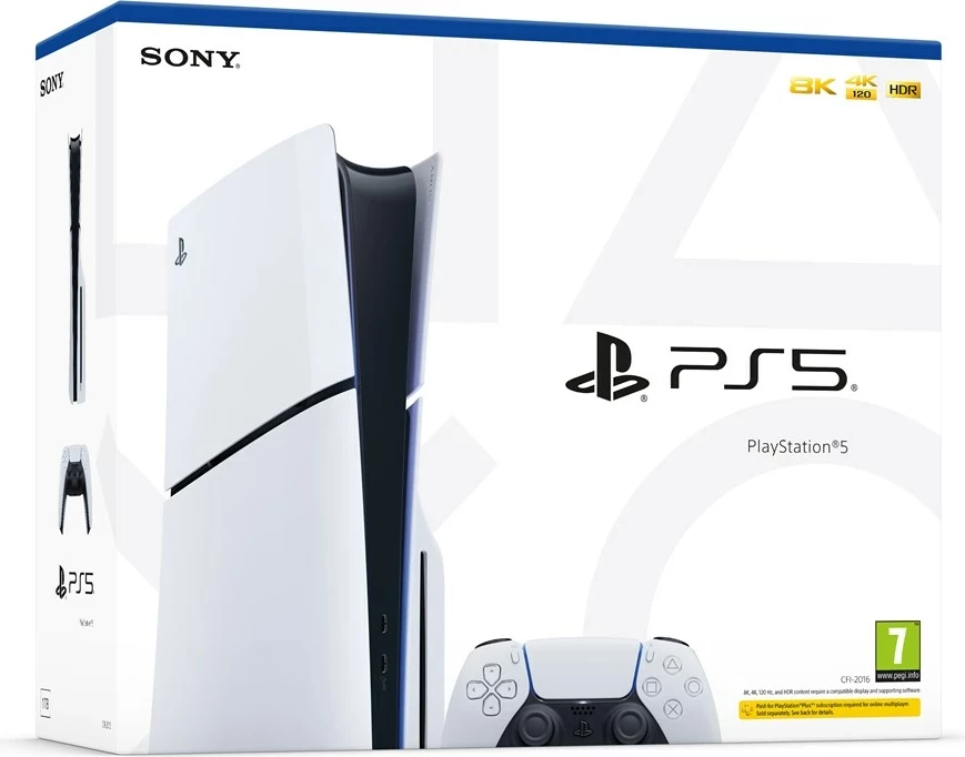 Igralna konzola PlayStation 5 Slim, 8K Ultra HD, bela — Sony