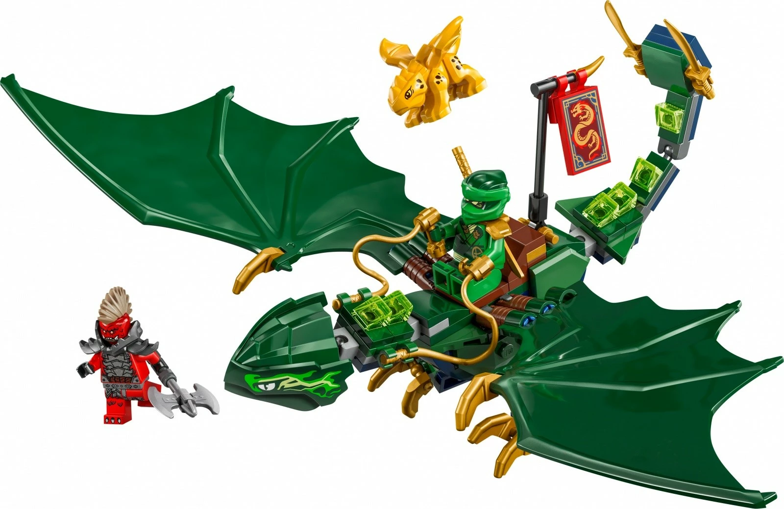 Set gradnje Zeleni gozdni zmaj Lloyd, LEGO Ninjago 71829, 128 kosov