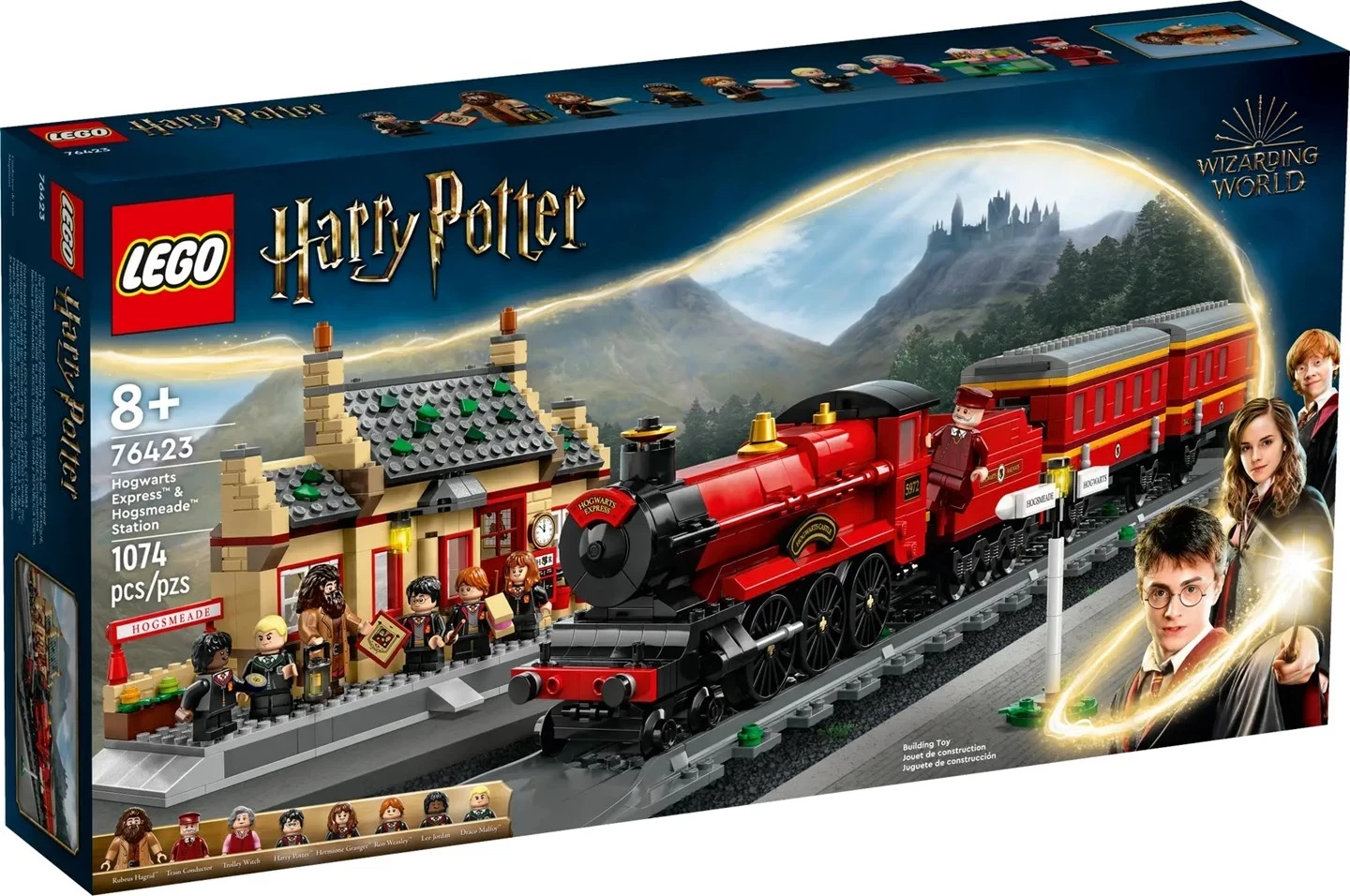 Set Hogwarts Express in postaja Hogsmeade, LEGO Harry Potter 76423, 8 minifigur