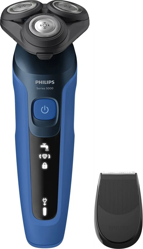 Električni brivnik Philips Series 5000, črn/moder