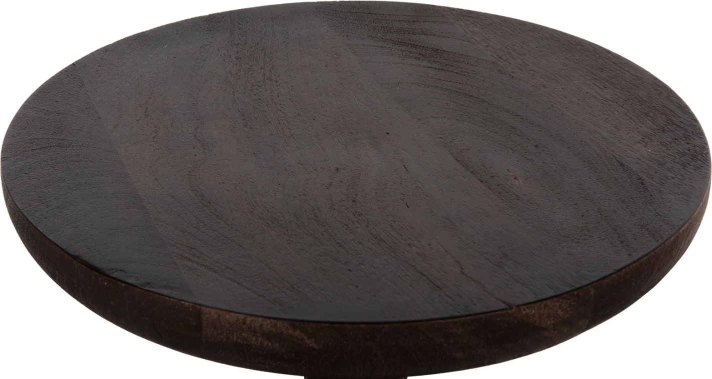 Okrogla klubska mizica CRABB FH9701 iz masivnega mangovega lesa Φ40x49.5Hcm