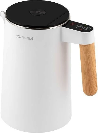 Električni ibrik, 1,5 L, nastavitev temperature, bel Concept RK3300