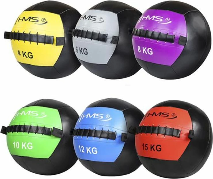 Vadbena žoga Wall Ball WLB 8 kg HMS, vijolična