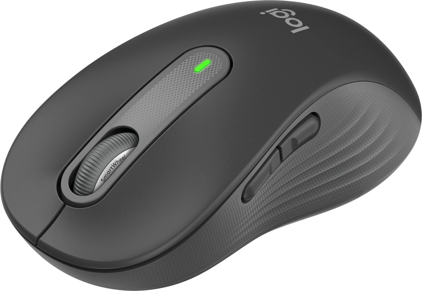 Ergonomski brezžični miška za poslovno rabo Logitech Signature M650 L, desna, optična, RF + Bluetooth, 4000 DPI, grafit