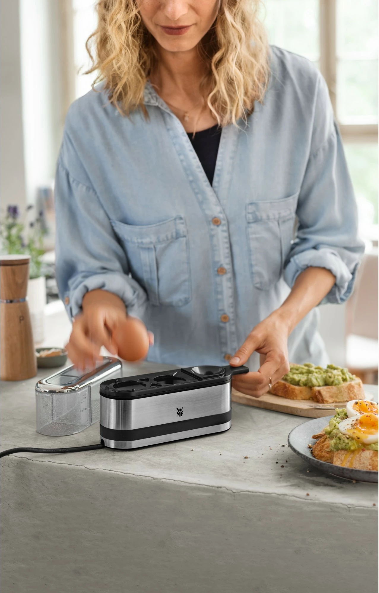 Kuhalnik za jajca WMF KÜCHENminis 2-Eierkocher, 2 jajci, nerjaveče jeklo