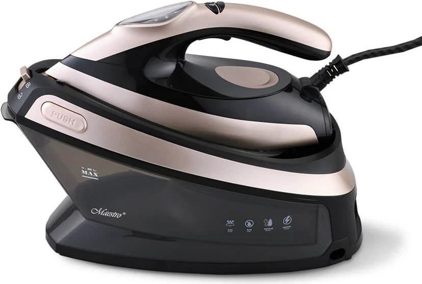 Parni likalnik Maestro MR-320C, 2400 W, 1,5 L, keramična plošča, črno-zlat