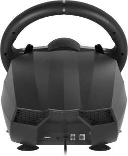 Timski igralni volan SEABORG 400, Genesis, z pedaloma, 15 programabilnih gumbov, USB, črno/srebrn