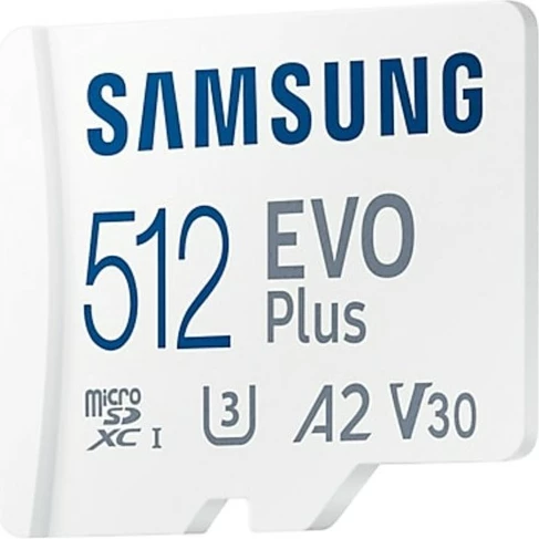 MicroSD pomnilniška kartica 512 GB z SD-adapterjem, Samsung EVO Plus