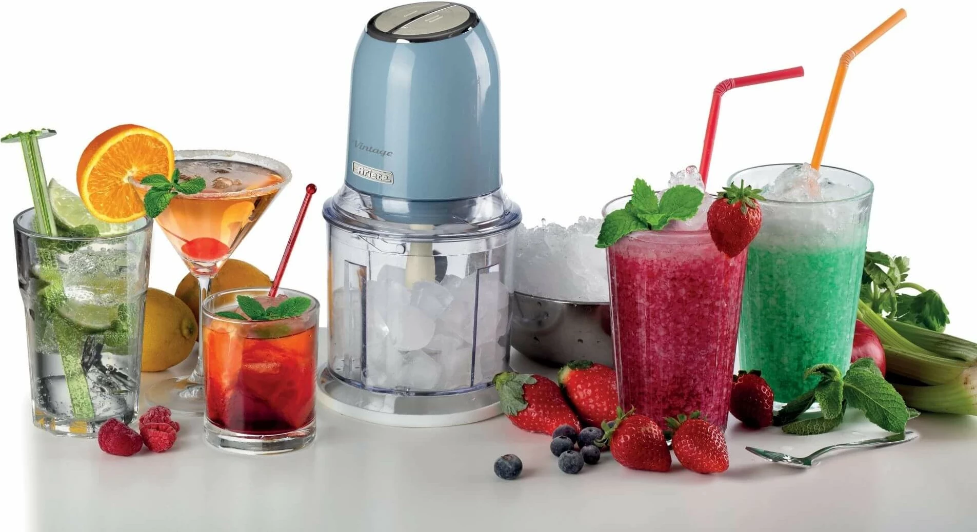 Rahljalnik / sesekljalnik s retro dizajnom Ariete Vintage 0438, 600 ml, 400 W, nebeško moder