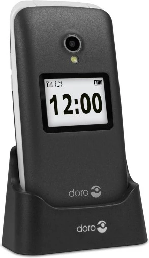 Preprost zložljiv mobilni telefon 2,4", 3 MP, 800 mAh, siv/srebrn - Doro 2424