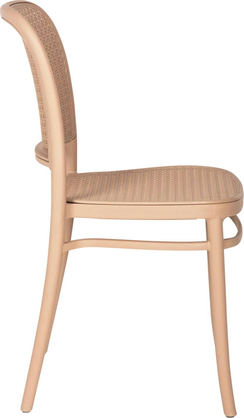 Stol iz polipropilena FLOW FH5937.03 kapučino sedež in naslonjalo 41x53x85,5Hcm