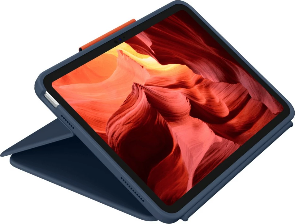 Tipkovnica ovitek z dotikom Logitech Rugged Combo 4 za iPad, modra