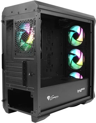 Računalniško ohišje Micro Tower Genesis Irid 503 V2 z ARGB, USB 3.0, črno
