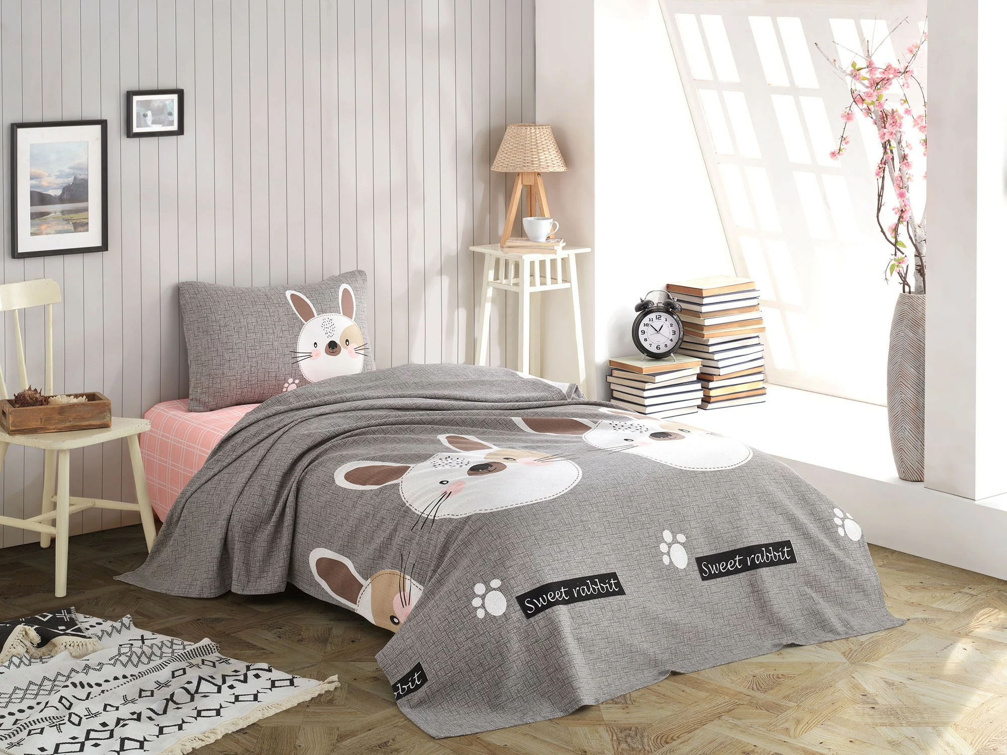 Piqué komplet za eno osebo Tavşancık, različne barve