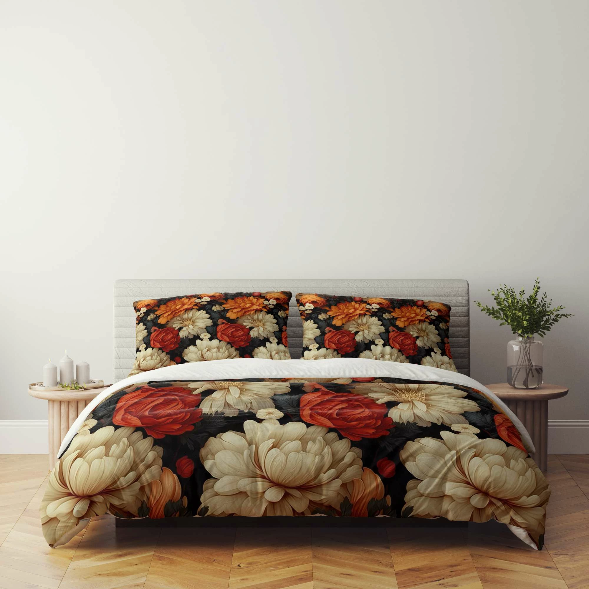 Cvetlično večbarvni set prevlek za dvojno odejo, L'essentiel, FLW_DVT25-27