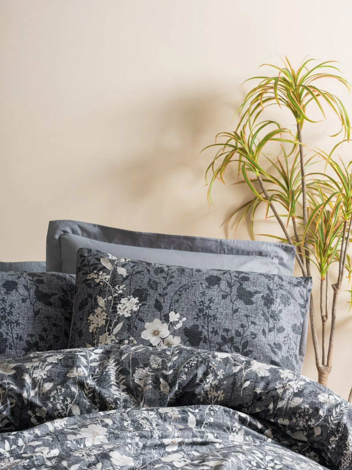 Komplet prevlek za odejo Super King, antracit, L'essentiel, Comely (3 kosi)