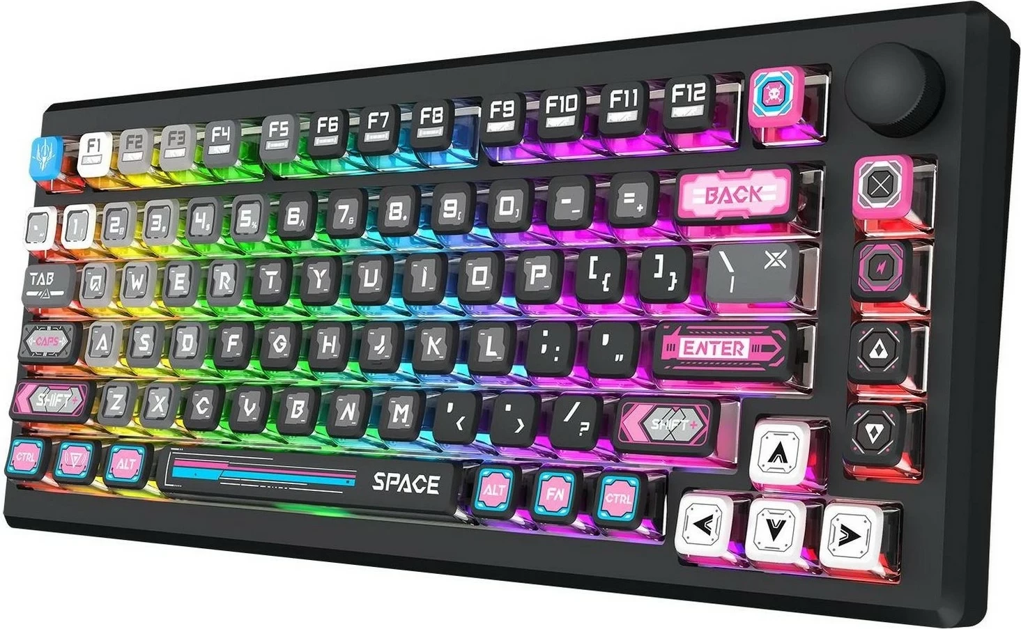 Mehanska tipkovnica Redragon K732MC-RGB-PRO Uranus Pro 82, RGB, brezžično/žično, angleška, črna