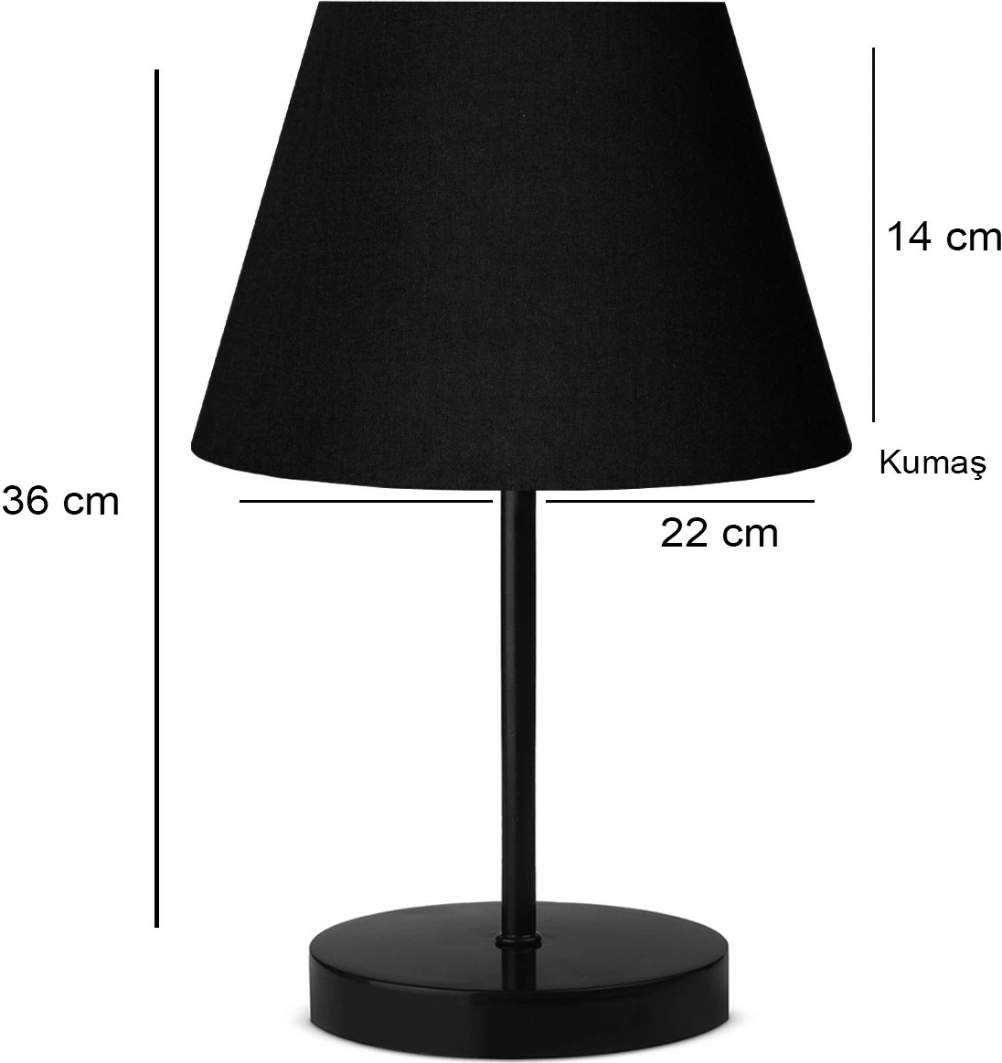 Namizna svetilka Opviq AYD-3156, črna