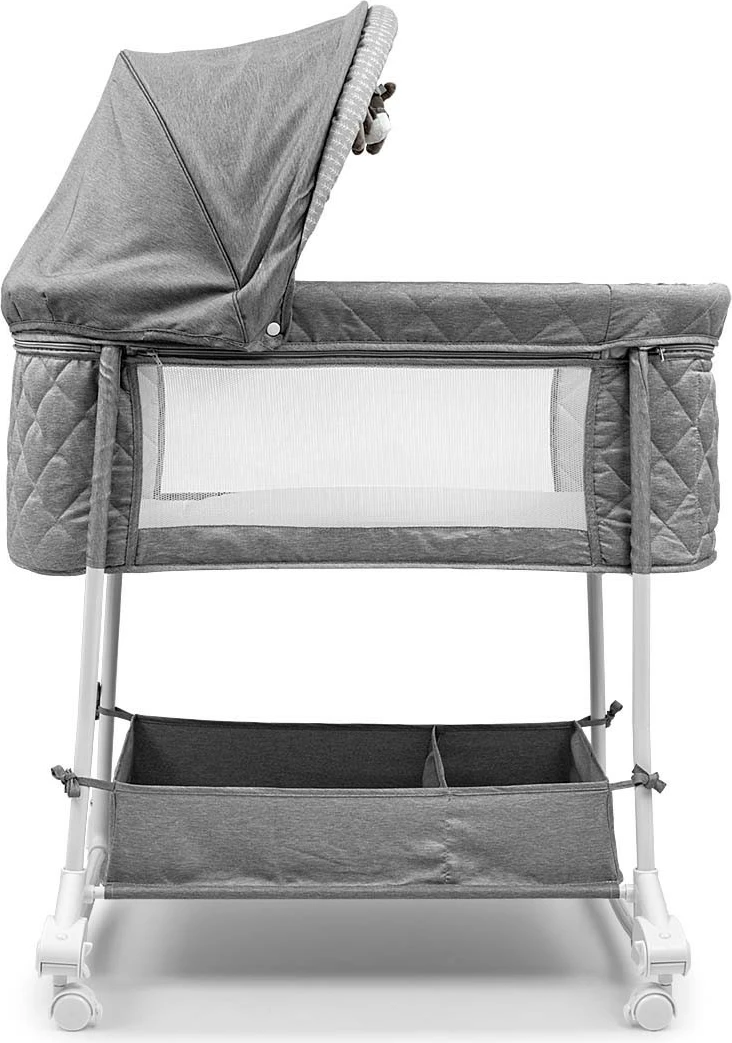 Zibelka 2v1 Dream On, Milly Mally 5431, sivo/bela