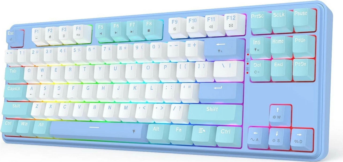 Mekanična igralna tipkovnica Redragon K707WBB-RGB StarBlade, RGB, bela