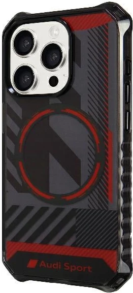 Športen ovitek Audi IML MagSafe za iPhone 15 Pro 6,1", črn