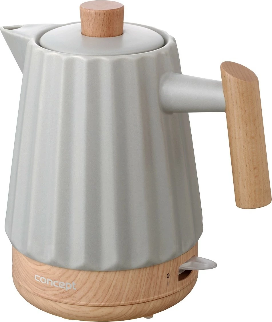 Električni čajnik 1,5 L keramičen, svetlo siv, Concept RK009