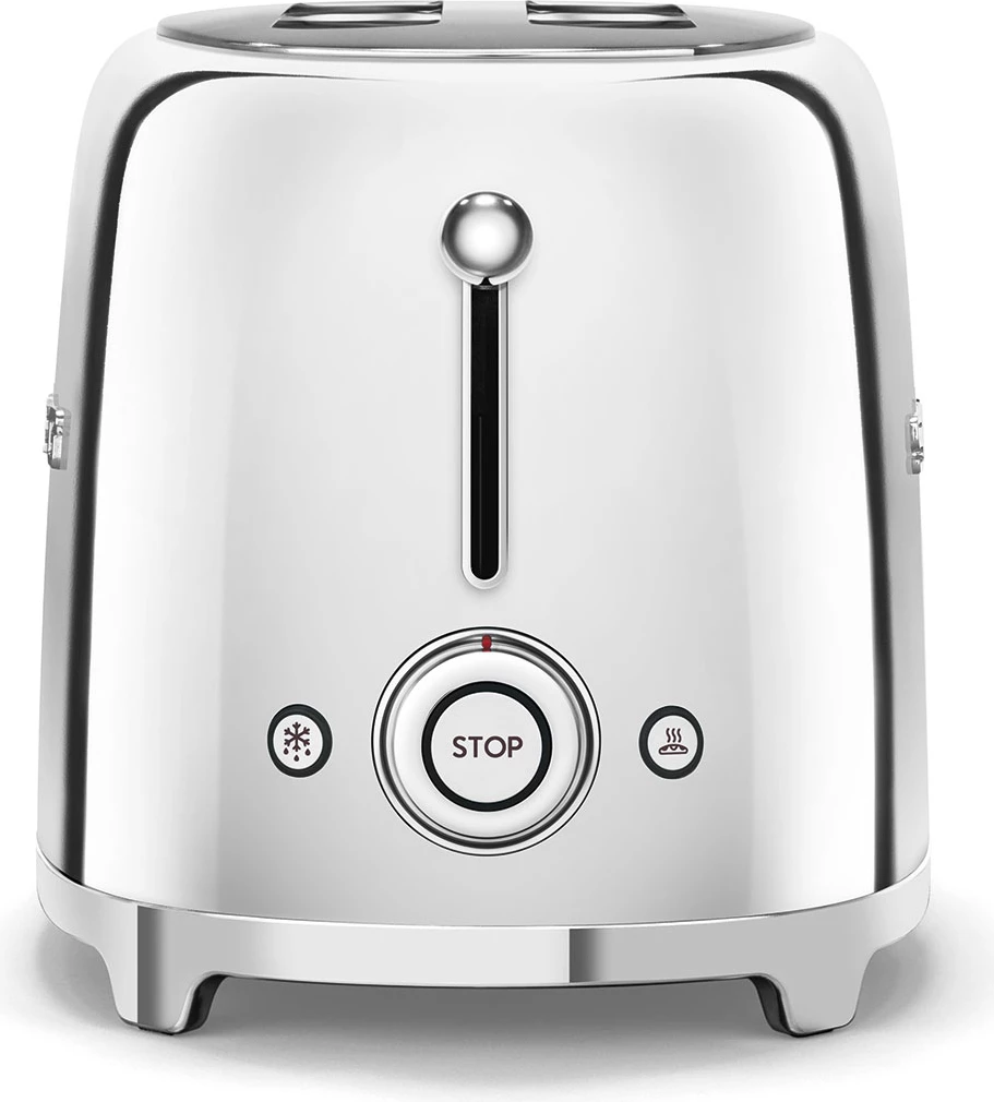 Toster za kruh 50's Style, 2x2, Smeg, srebrn