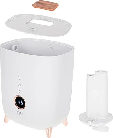Ultrazvočni vlažilec zraka, Adler AD 7972, LED, 4 L, bel