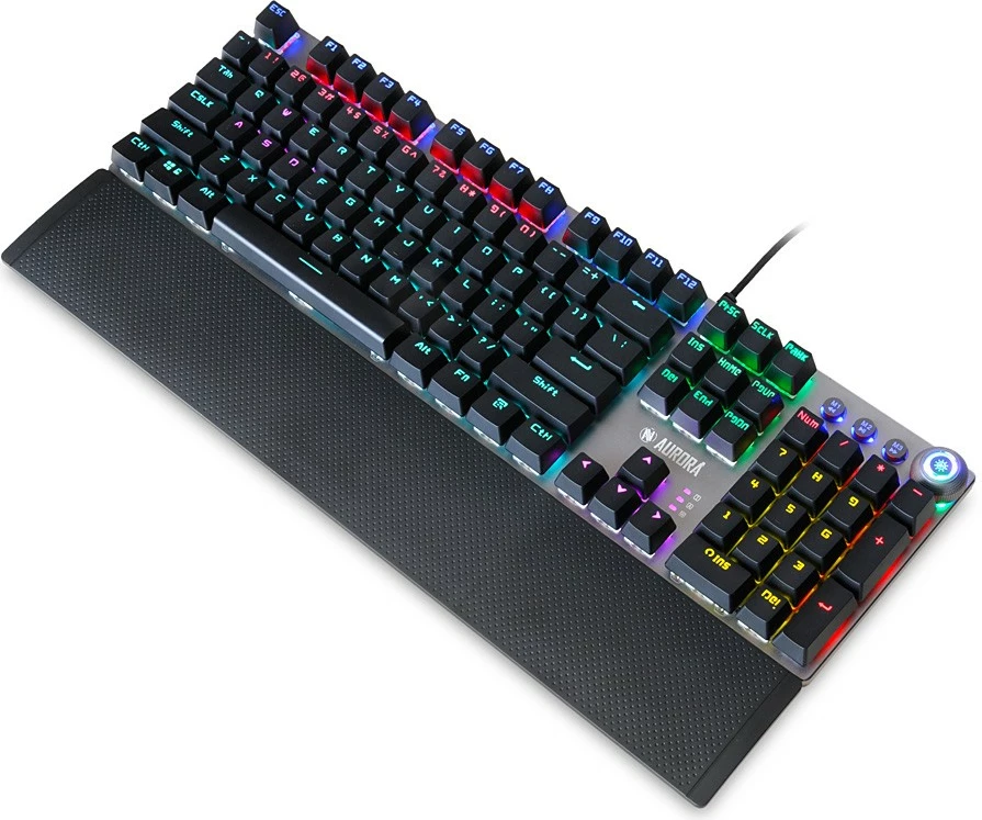 Mehanska igralna tipkovnica z RGB osvetlitvijo iBOX Aurora K-3, črna