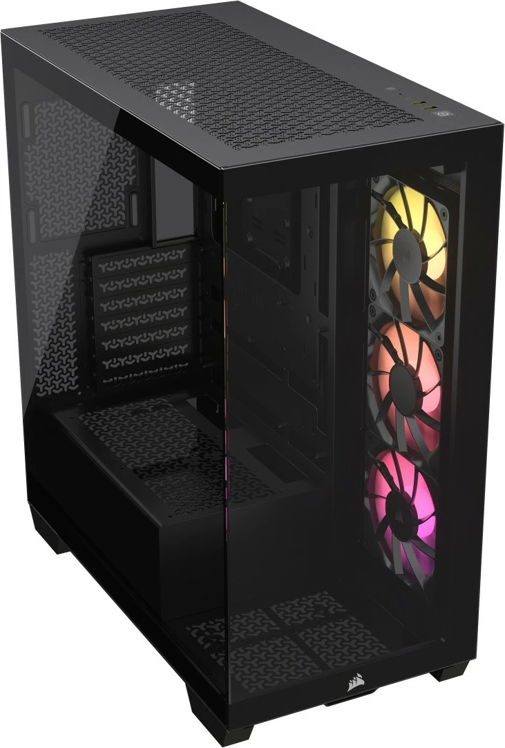 Ohišje Corsair 3500X iCUE LINK RGB TG, Midi Tower, črno