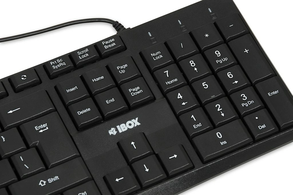 Tastatura z USB kablom 1,8 m, črna — iBOX Eris IKC2010B