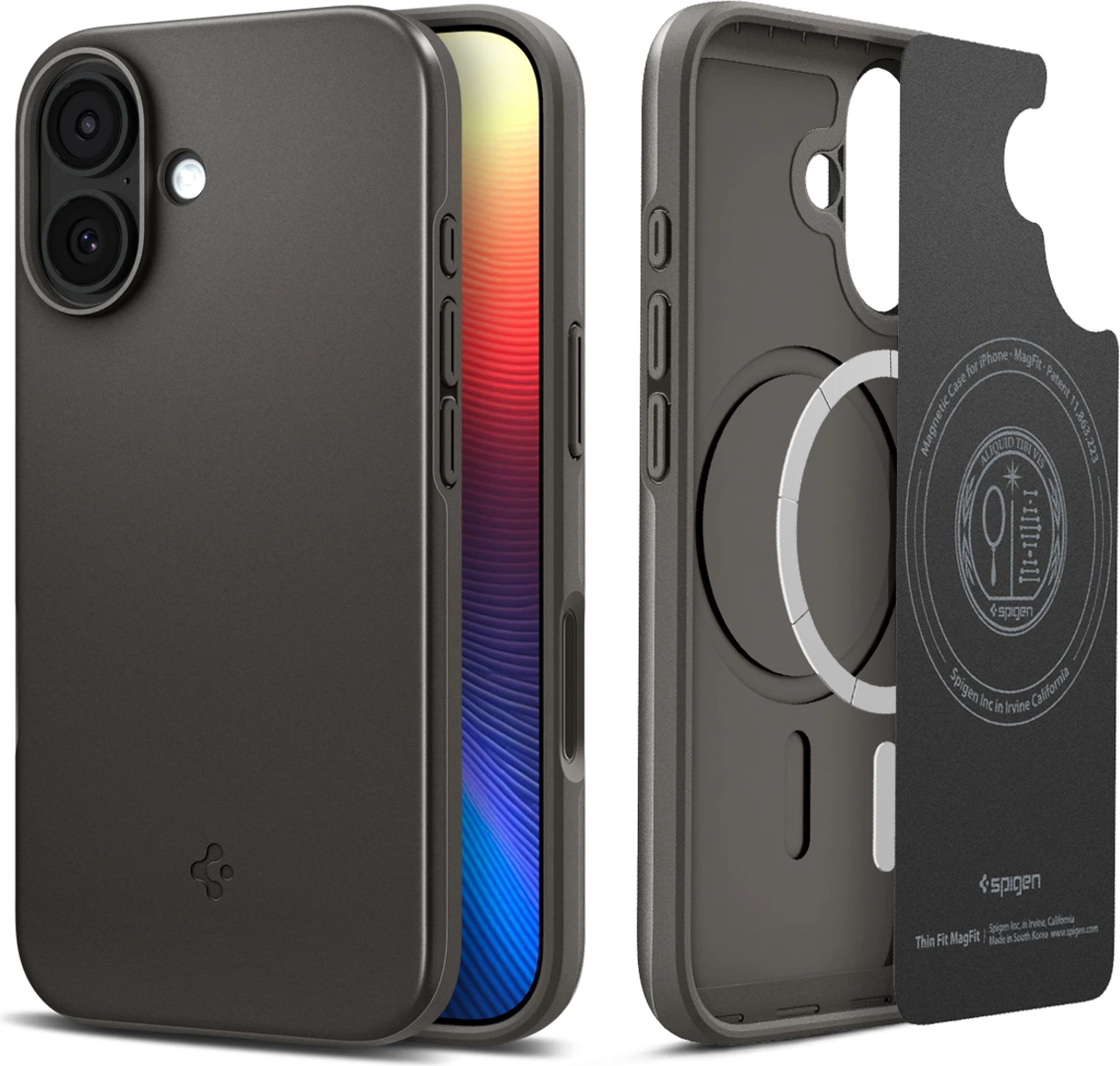 Ovitek Thin Fit MagSafe za iPhone 17, Spigen, siv