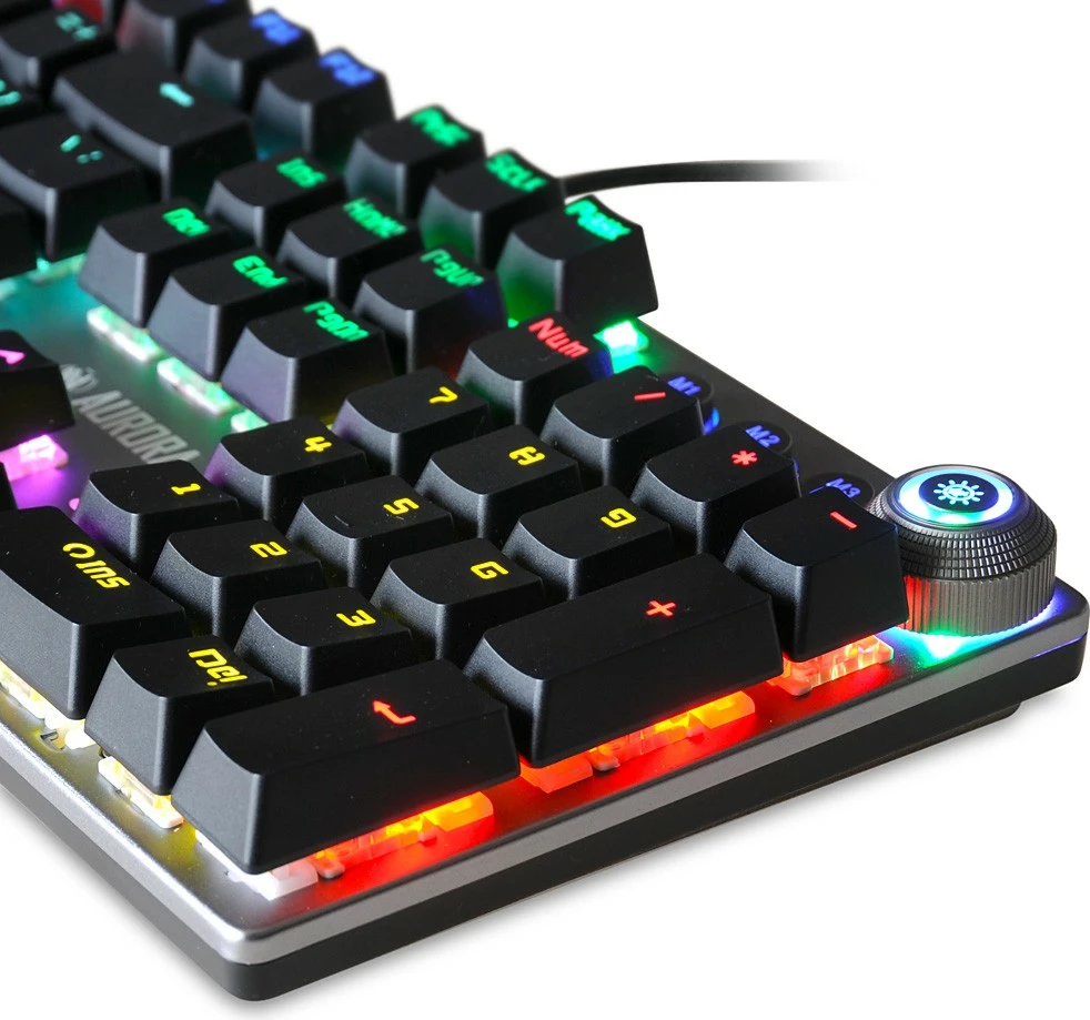 Mehanska igralna tipkovnica z RGB osvetlitvijo iBOX Aurora K-3, črna