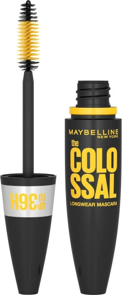 Maskara Colossal Longwear 36h vodoodporna, Maybelline, Black 01, 10 ml