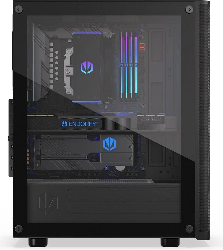 Računalniško ohišje Ventum 200 Air Endorfy, Midi Tower, ATX, kaljeno steklo, črno