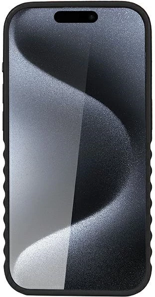 Ovitek Audi za iPhone 15 Pro, umetno usnje z MagSafe, črn