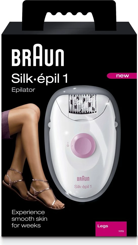 Epilator za učinkovito odstranjevanje dlak Braun Silk-épil 1 SE1-000, bel