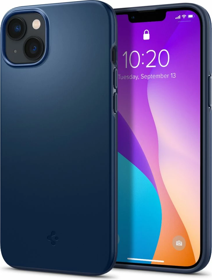 Ovitek za telefon, ultra tanek Thin Fit, 1,55 mm, TPU+PC, modre barve, Spigen za iPhone 14 Plus