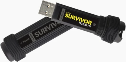 USB ključek Corsair Survivor Stealth 64GB, USB 3.0, črn