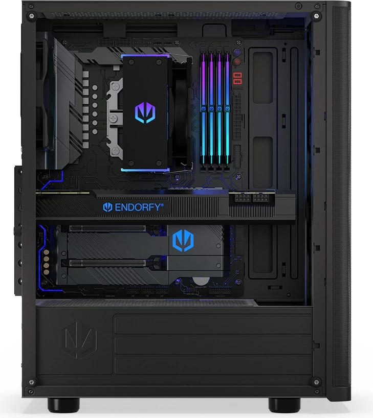 Računalniško ohišje Ventum 200 Air Endorfy, Midi Tower, ATX, kaljeno steklo, črno