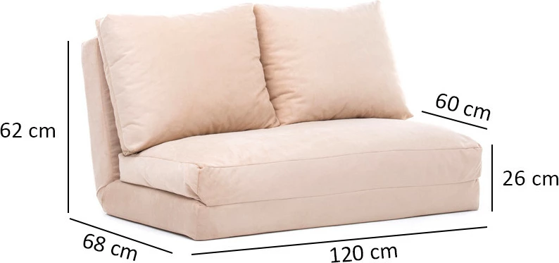 Dvo-osedna raztegljiva sedežna garnitura Atelier del Sofa Taida, kremna