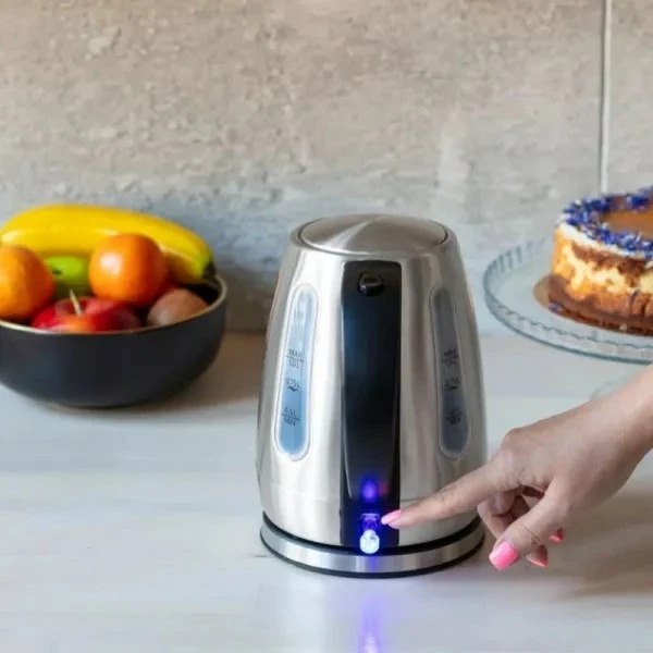 Električni džezva za kuhanje vode 1 L 1630 W, MPM MCZ-118, inox