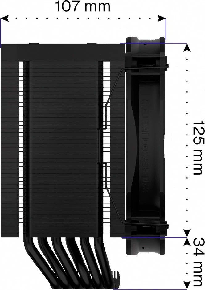 Hladilnik za procesor Fortis 5 Black Endorfy EY3A013, 140 mm, črn