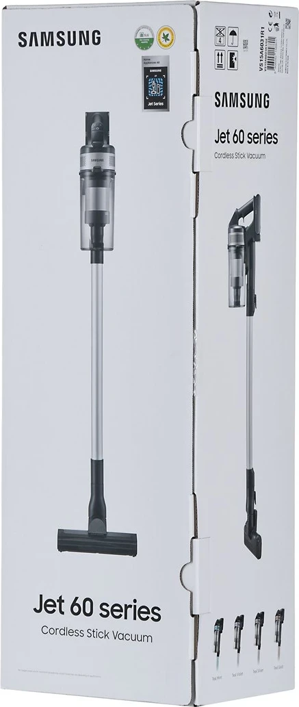 Brezvrečn sesalnik, akumulatorski Samsung VS15A6031R1, 0.8 L, 410 W, črno-zelen