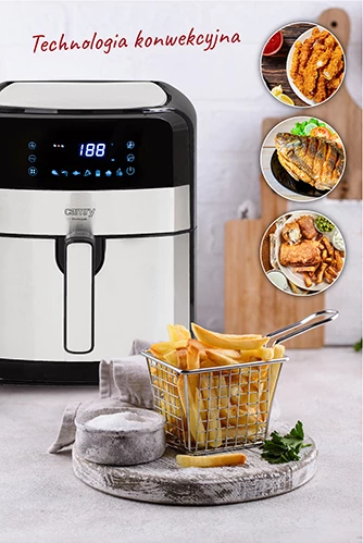 Cvrtnik na vroč zrak Camry CR 6311, 5 L, 9 programov, 1700 W, črno/srebrn