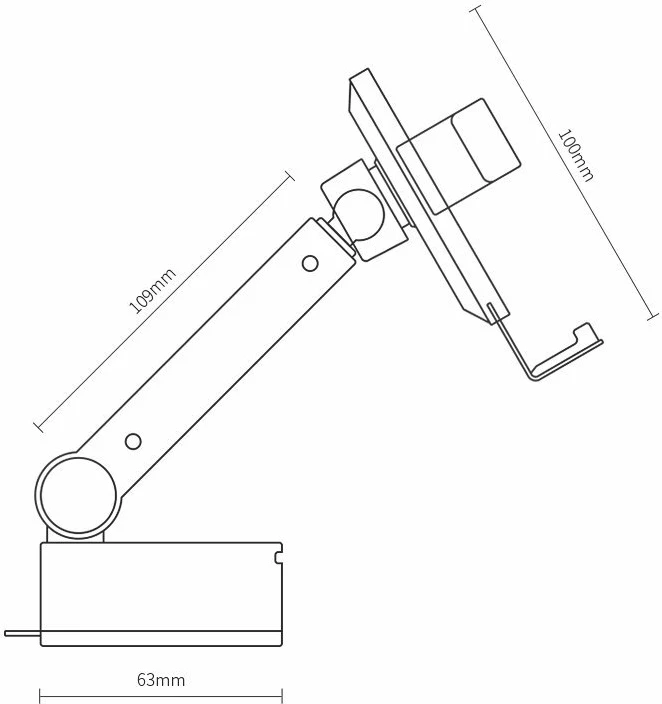 Teleskopski gravitacijski nosilec za steklo ali armaturno ploščo, Baseus SUYL-JY01, črn