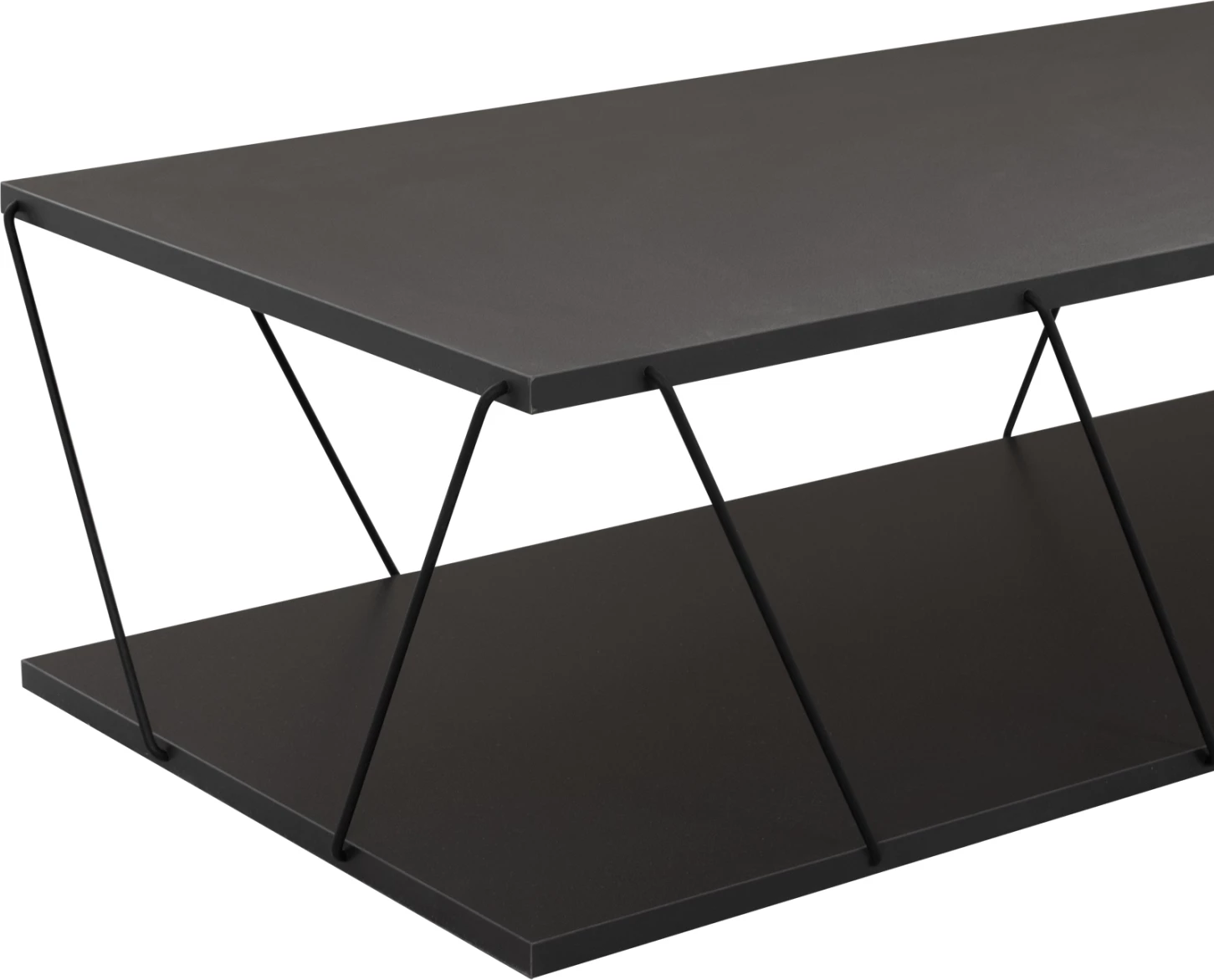 Klubska miza TARS FH8927.20 siva melamin-črne kovinske palice 120Χ50Χ30Hcm