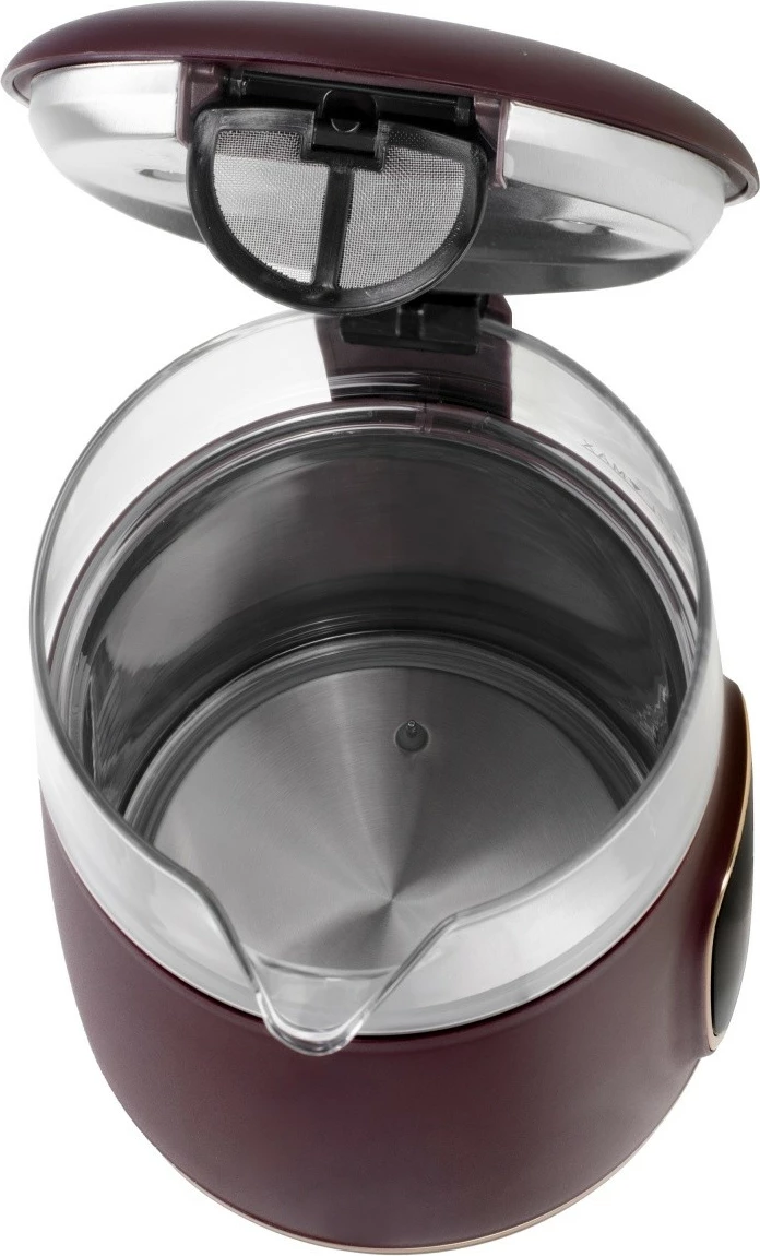 Električni grelnik vode Adler AD 1305, 1,7 L, regulacija temperature, LED, burgundy