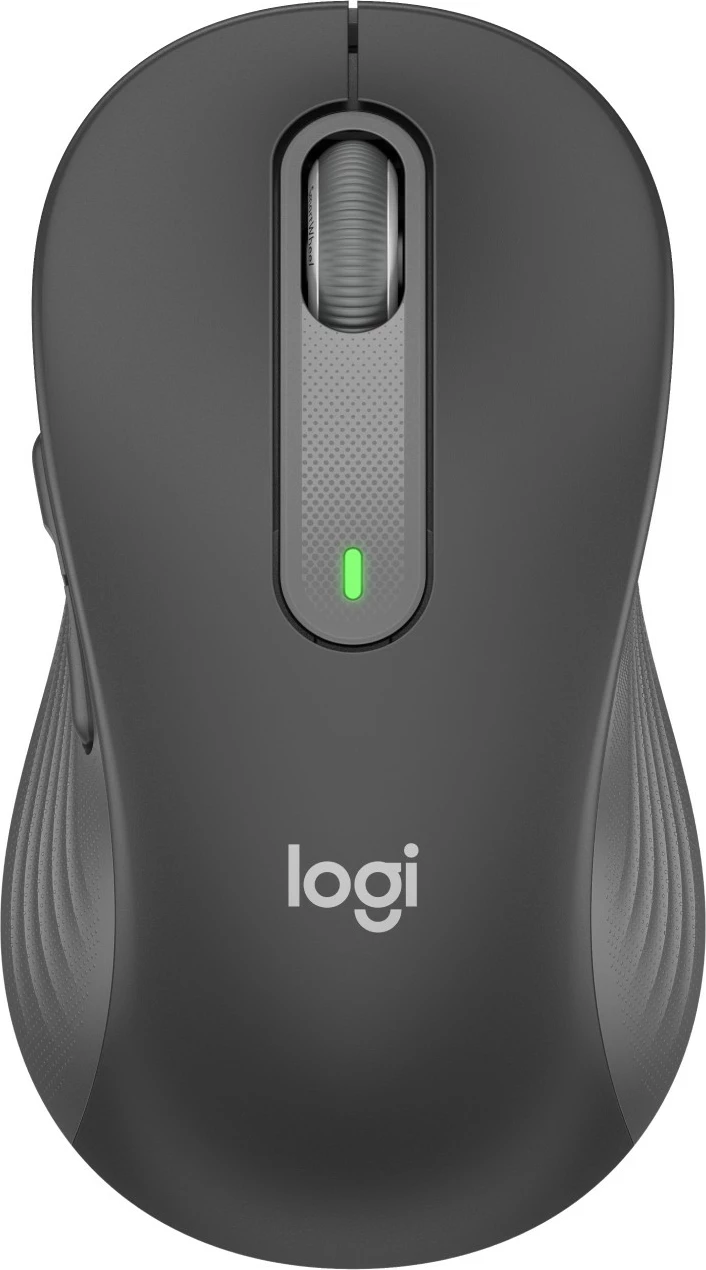 Ergonomski brezžični miška za poslovno rabo Logitech Signature M650 L, desna, optična, RF + Bluetooth, 4000 DPI, grafit