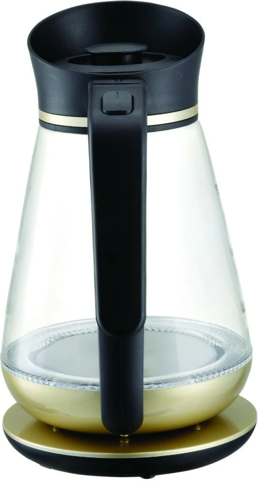 Električni grelnik vode PRIME3 SEK51GL, 1,5 L, 2200 W, steklo, črno/zlato